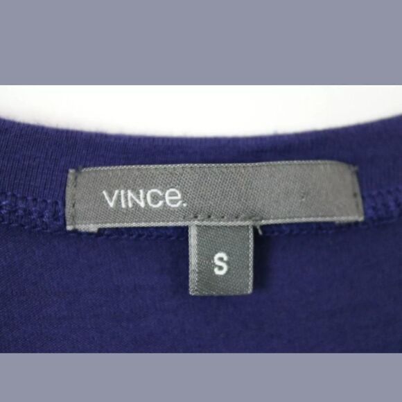 VINCE Blue Jersey Knit Round Neck Oversized Boxy S - Picture 5 of 7